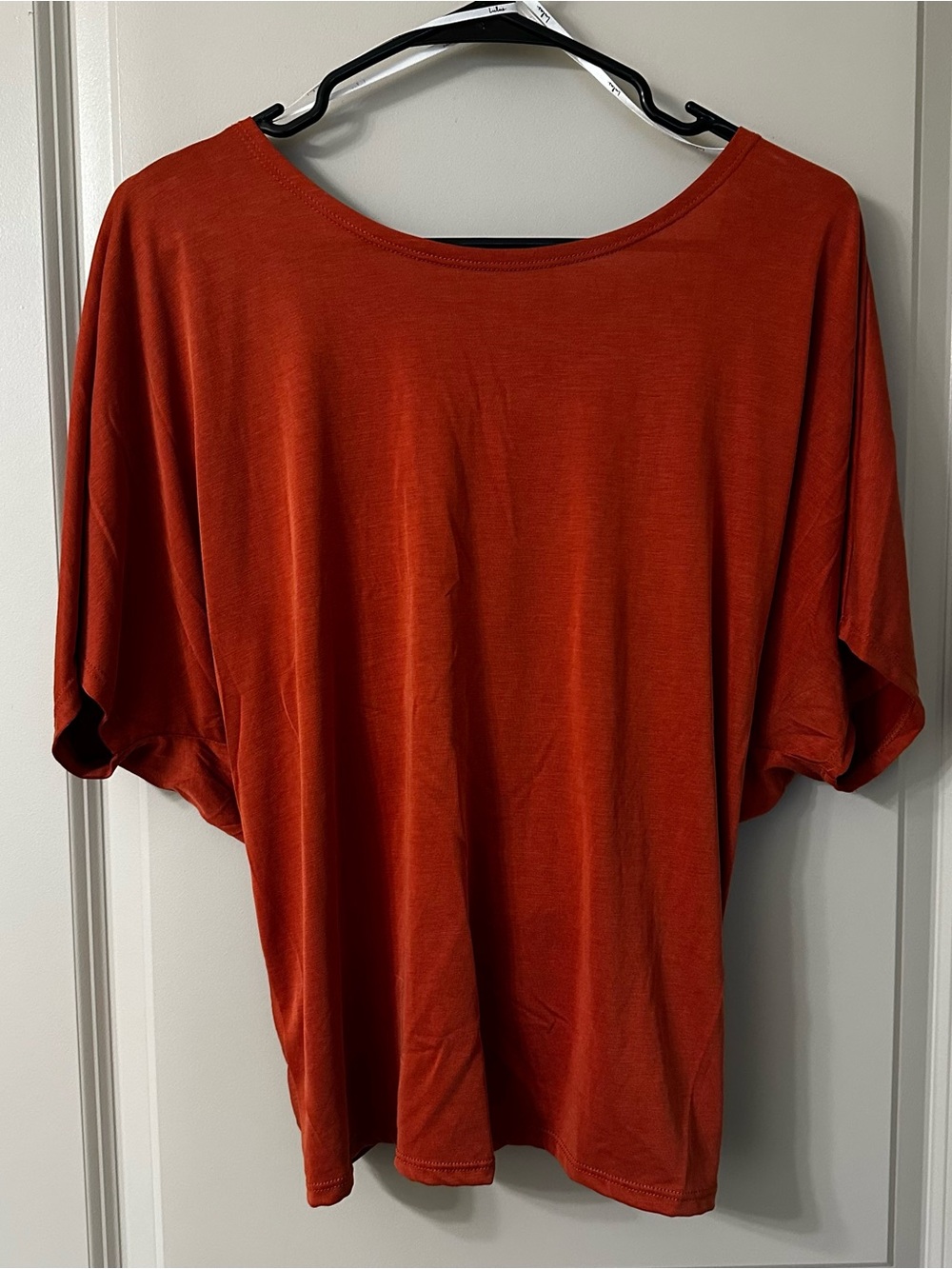 Lulu's Rust Orange Scoop Neck Top